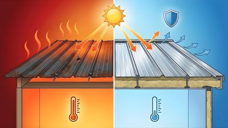 5 giải pháp cách nhiệt mái tôn hiệu quả nhất hiện nay